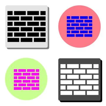Wall. flat vector icon Stock Illustration