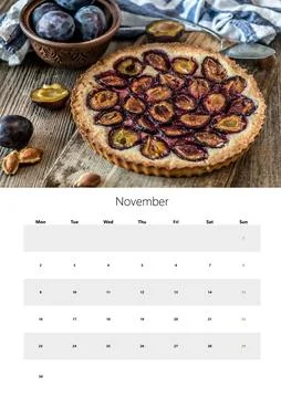 Wall Flip Calendar 2026 A3 Format Easy To Print November Stock Photos