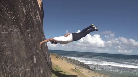 Wall Flip Shot in Super Slow Motion Stock Footage 79161087