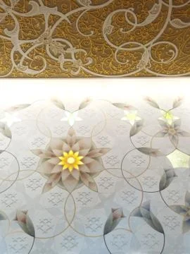 Wall floral pattern Stock Photos