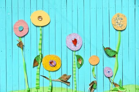 Wall of Flowers Stock Photos