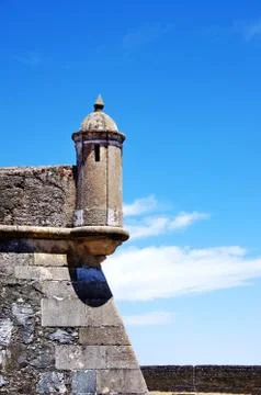Wall of fort of graça, elvas Stock Photos