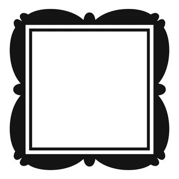 Wall frame icon simple vector. Picture photo Illustrazione stock