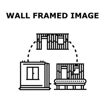 Wall framed image concept vector illustration Stock Illustration