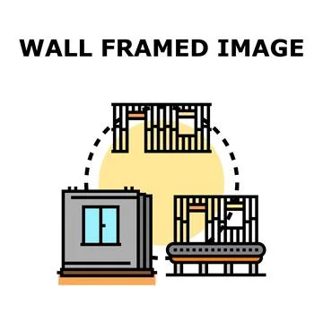 Wall framed image concept vector illustration Stock Illustration