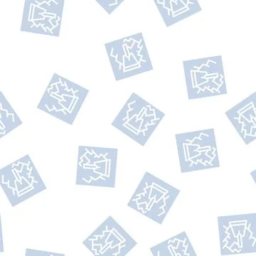 Wall gaps plaster glyph vector seamless pattern Stock Illustration