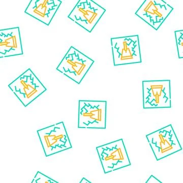 Wall gaps plaster vector seamless pattern Stock Illustration