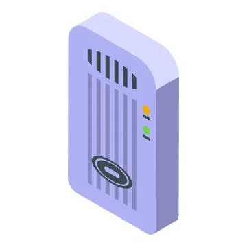 Wall gas detector icon isometric vector. Meter instrument Stock Illustration