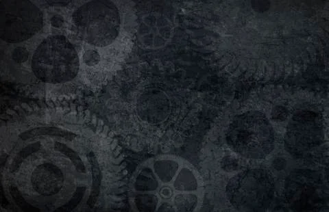 Wall of gears background Stock Illustration