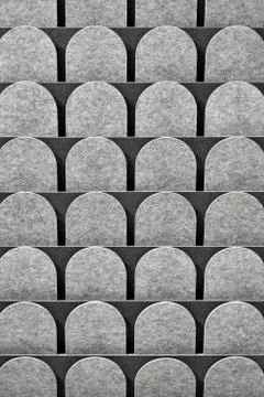 Wall with geometric pattern made from many parts Foto stock