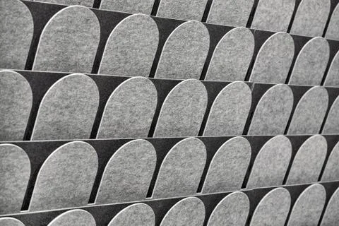 Wall with geometric pattern made from many parts Stock-Fotos