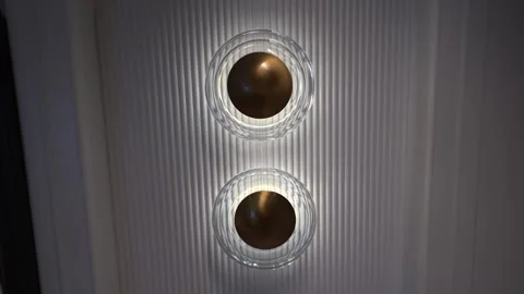 Wall Glow Artistry: Unique Light Patterns Shine 스톡 동영상 310430271