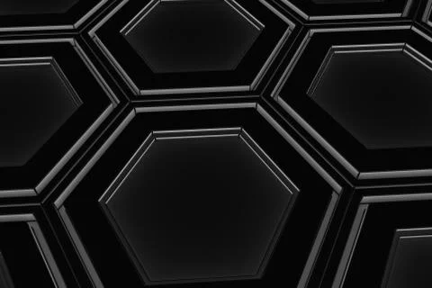 Wall of glowing hexagons Stock Illustration