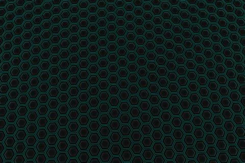 Wall of glowing hexagons Stock Illustration