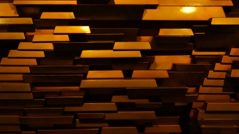 Wall with gold bars Stock Footage 238975879