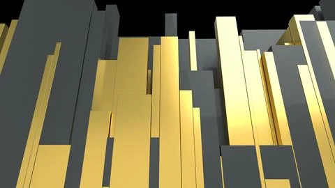 Wall Of Gold Blocks Background Stock Illustration