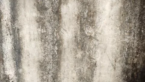 Wall got dark cause of rain water, black staining on wall Stock Photos