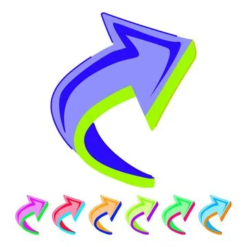 Wall graffiti arrow vector cartoon graphic Stock Illustration