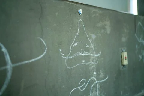 Wall Graffiti Closeup Foto stock