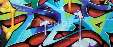 Wall graffiti Stock Illustration