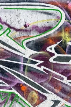 Wall with graffiti Stock Illustration