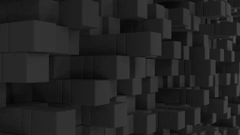 Wall of grey cubes Illustrazione stock