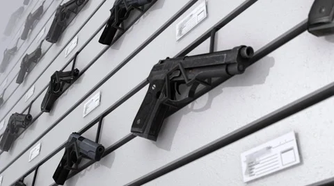 Wall of Guns Stock Footage