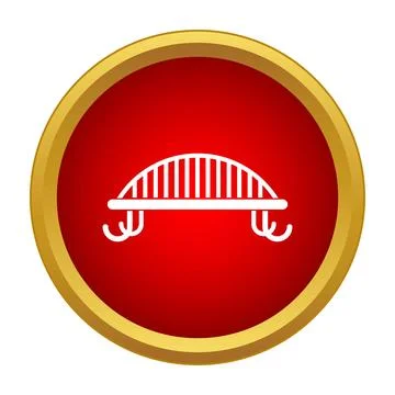 Wall hanger coat rack hooks icon in red circle Stock Illustration