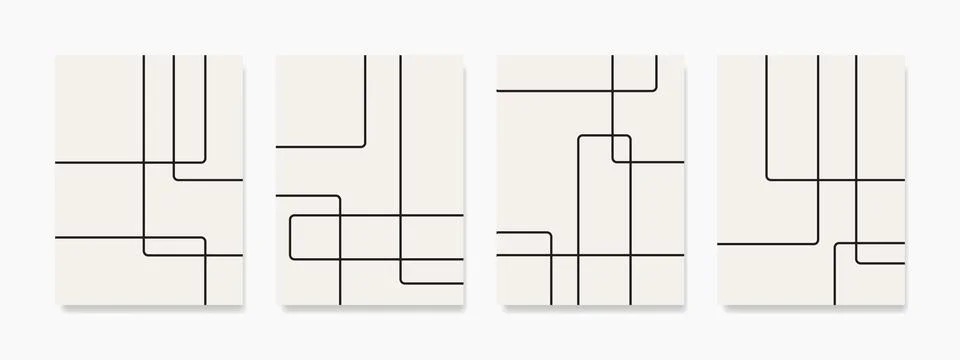 A wall hanging featuring a simple design that focuses on outlines or silhou.. Stock Illustration