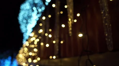 Wall hanging lights flash (unsharp) Video stock 46229283