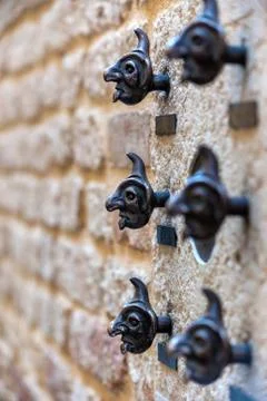 Wall heads Stock Photos