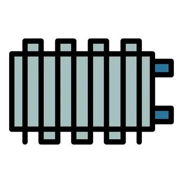 Wall heater icon vector flat 스톡 일러스트