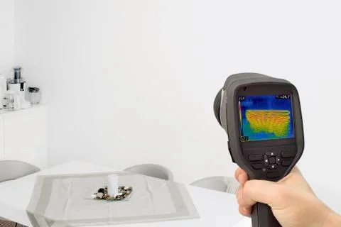 Wall Heating Thermography Stock Photos