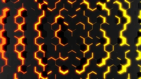 Wall of hexagons. Abstract technological crypto currency background made of Stock Footage 221836245