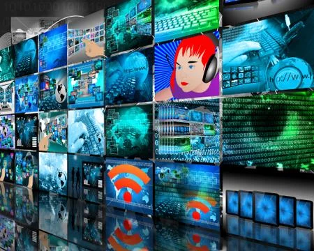 Wall high-tech 스톡 일러스트