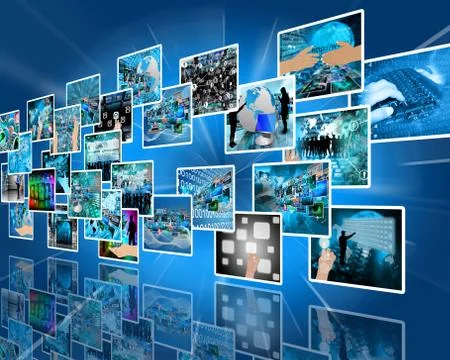 Wall high-tech Illustrazione stock