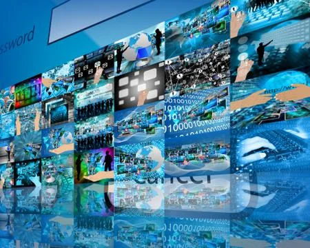 Wall high-tech Illustrazione stock
