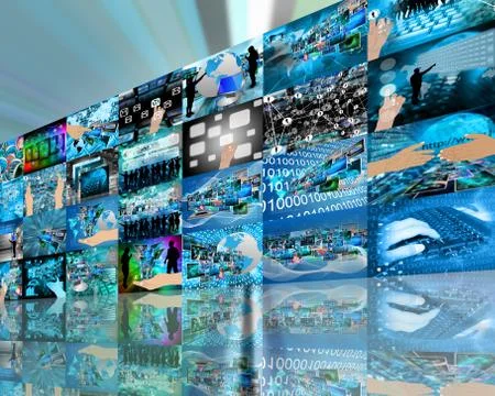 Wall high-tech Illustrazione stock