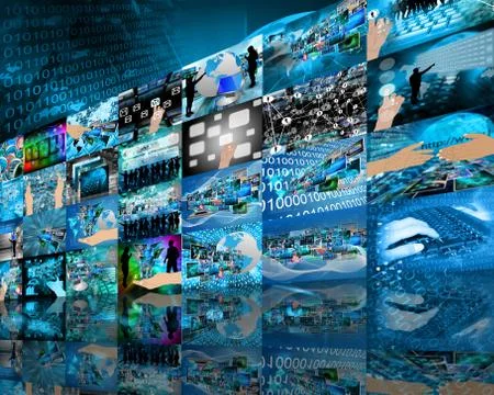 Wall high-tech Illustrazione stock