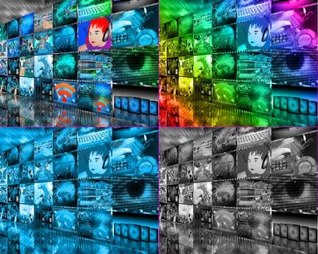 Wall high-tech Stock Illustration