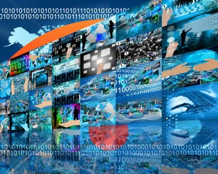 Wall high-tech Illustrazione stock