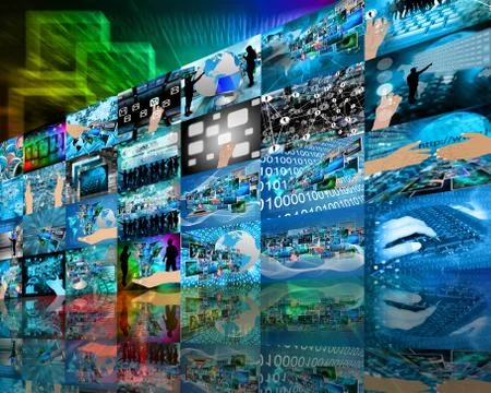Wall high-tech Illustrazione stock