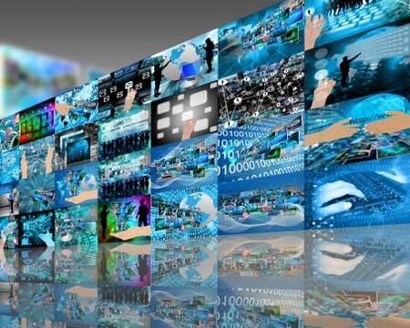 Wall high-tech Stock Illustration