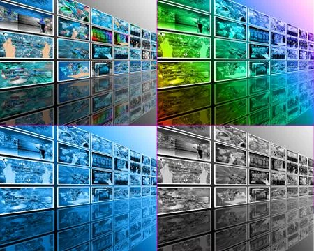 Wall high-tech Stock Illustration