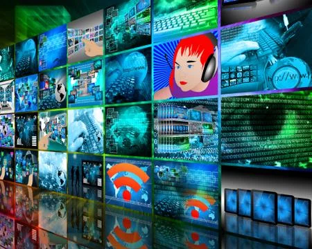 Wall high-tech Illustrazione stock