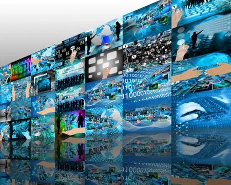 Wall high-tech Stock Illustration