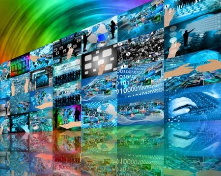 Wall high-tech Stock Illustration