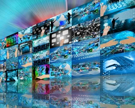 Wall high-tech Stock Illustration