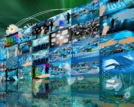 Wall high-tech Illustrazione stock