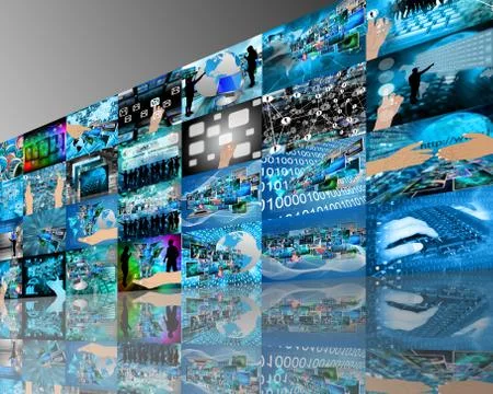 Wall high-tech Illustrazione stock